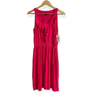 NWT Spense Barbie core Pink V Neck Ruffle Dress